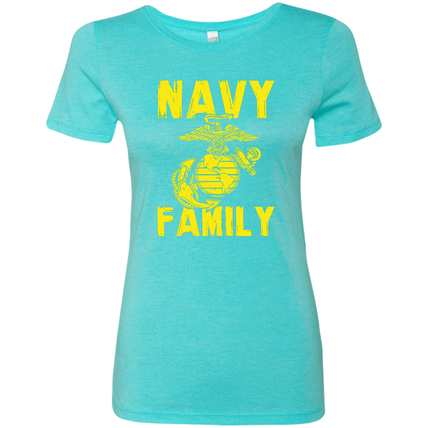 Navy Family Semper Fi 1 Next Level Ladies' Triblend T-Shirt