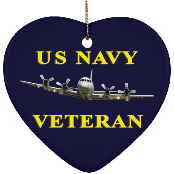 Navy Vet 2 Ornament - Heart