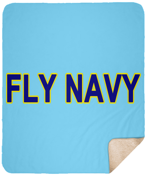 Fly Navy 2 Blanket - Sherpa 50x60