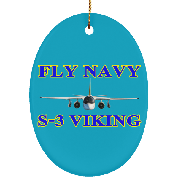 Fly Navy S-3 1 Ornament - Oval