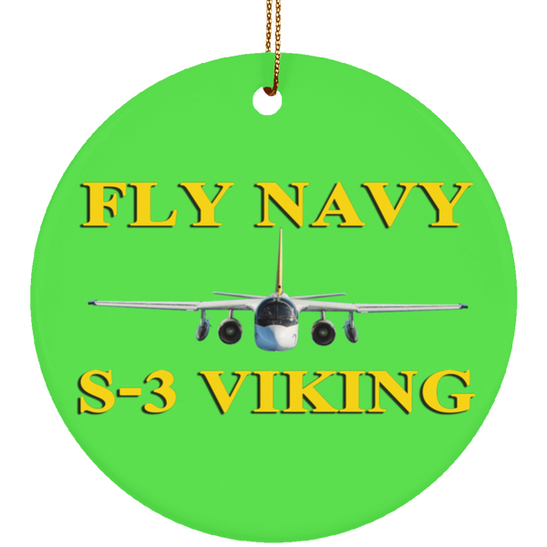 Fly Navy S-3 3 Ornament – Circle