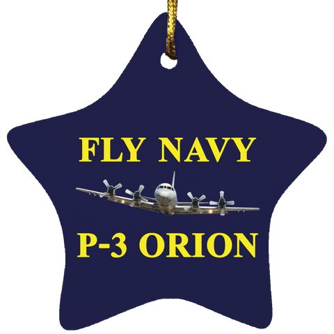 Fly Navy P-3 3 Ornament - Star