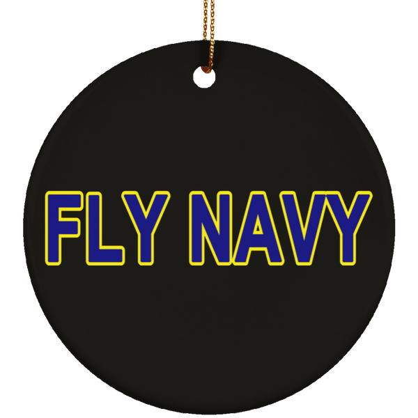 Fly Navy 2 Ornament - Circle