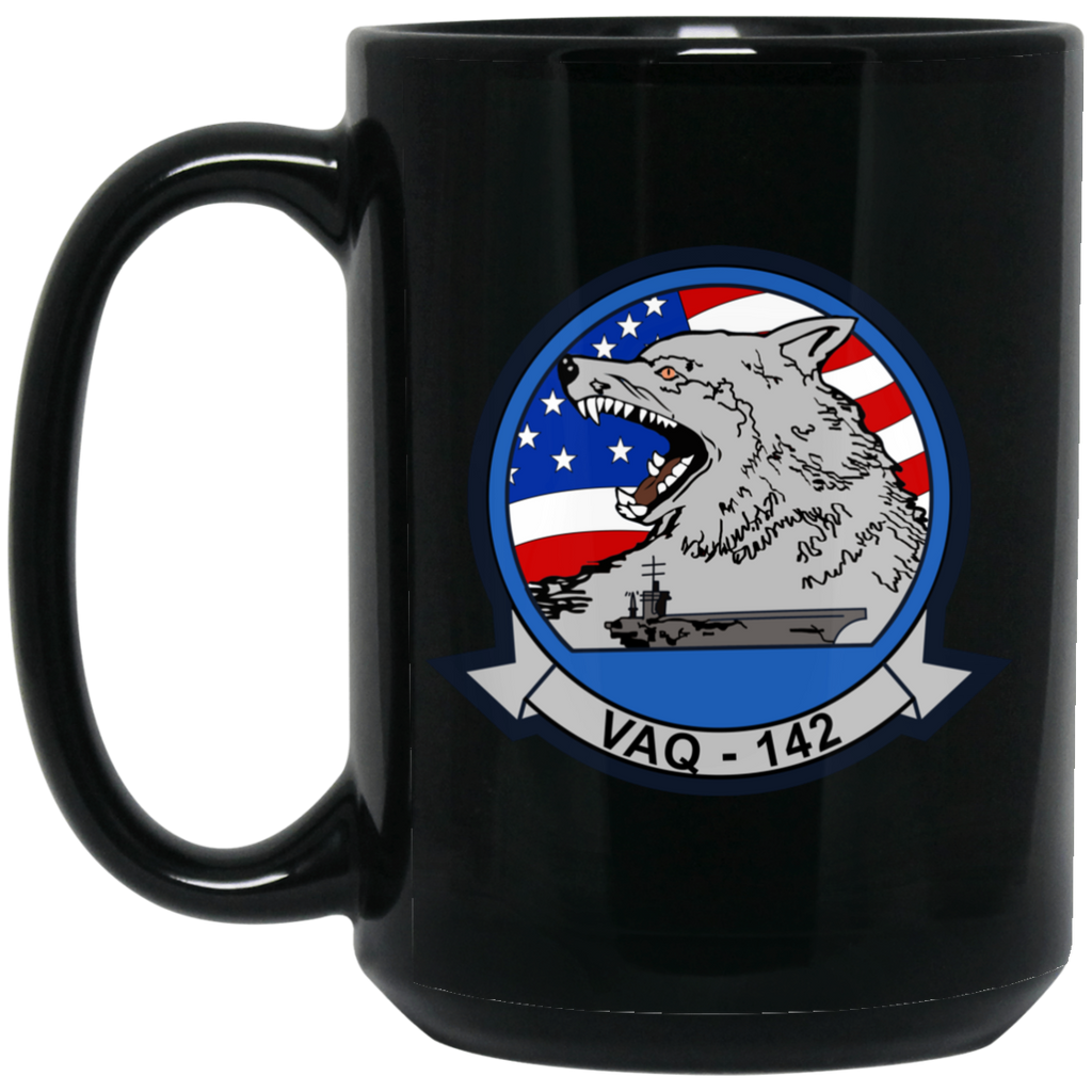 VAQ 142 3 Black Mug - 15oz