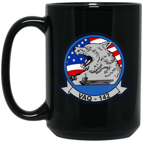 VAQ 142 3 Black Mug - 15oz