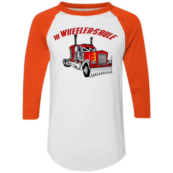 Trucker 18 Wheeler 1 Colorblock Raglan Jersey