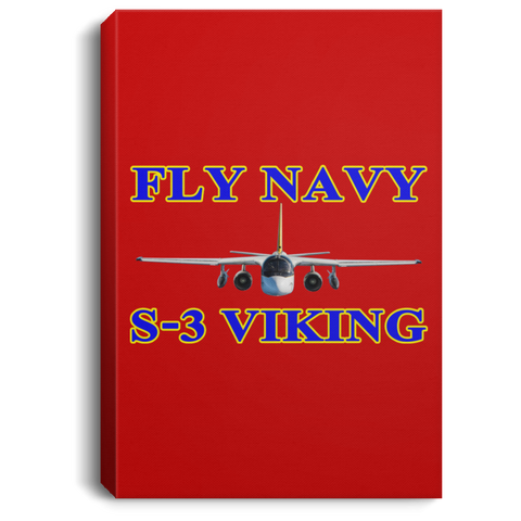 Fly Navy S-3 1 Canvas - Portrait .75in Frame