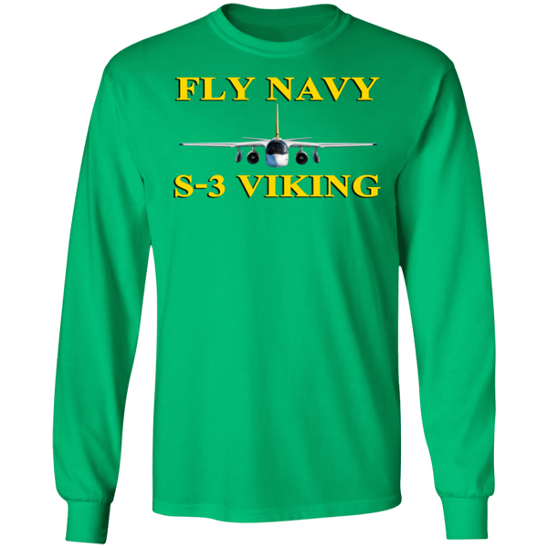 Fly Navy S-3 3 LS Ultra Cotton T-Shirt