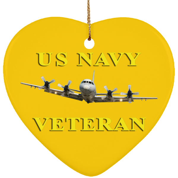 Navy Vet 2 Ornament - Heart