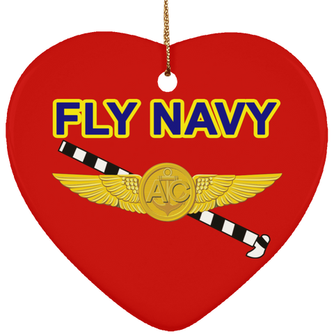 Fly Navy Tailhook 2 Ornament - Heart