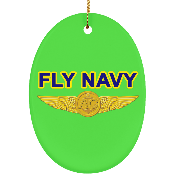 Fly Navy Aircrew Ornament - Oval