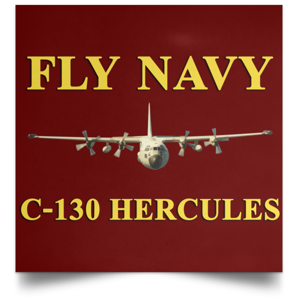 Fly Navy C-130 3 Poster - Square