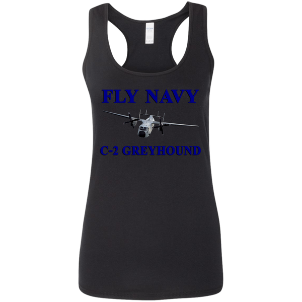 Fly Navy C-2 1 Ladies' Softstyle Racerback Tank