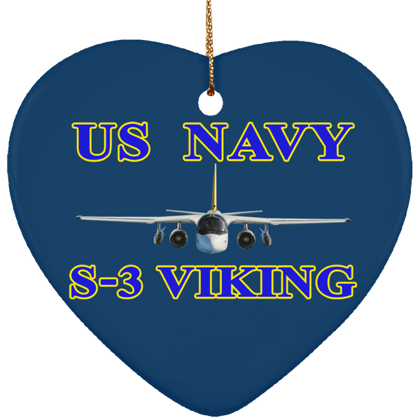 US Navy S-3 1 Ornament - Heart