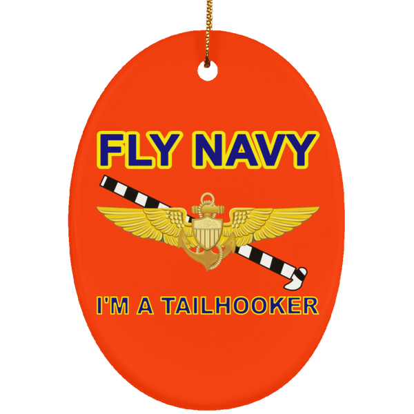 Fly Navy Tailhooker Ornament - Oval