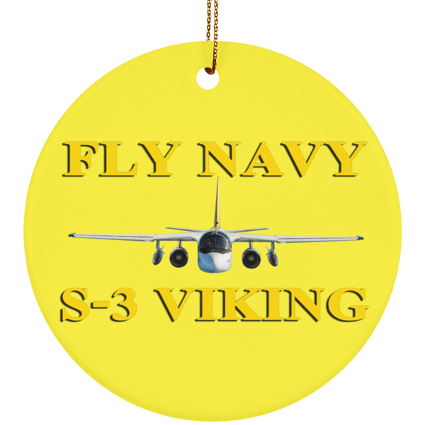 Fly Navy S-3 3 Ornament – Circle