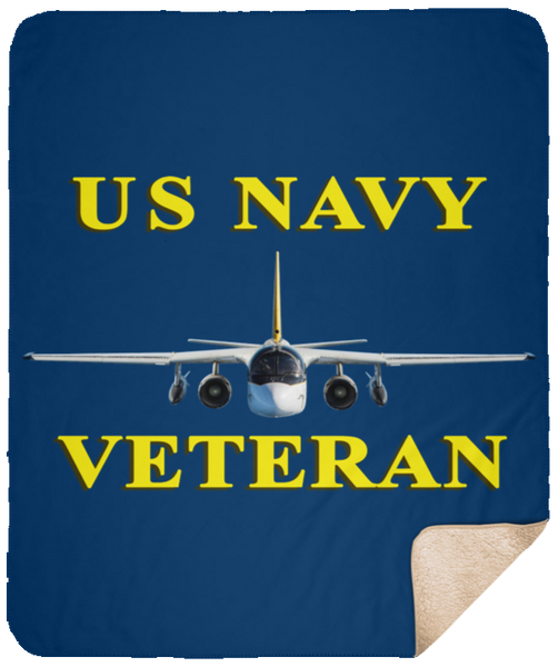 Navy Vet 3 Blanket - Sherpa Blanket - 50x60