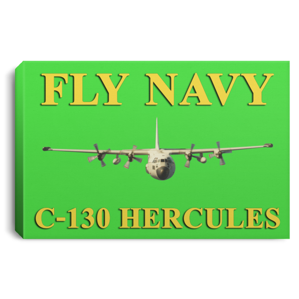 Fly Navy C-130 3 Canvas -  Landscape .75in Frame