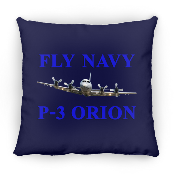 Fly Navy P-3 1 Pillow - Square - 18x18