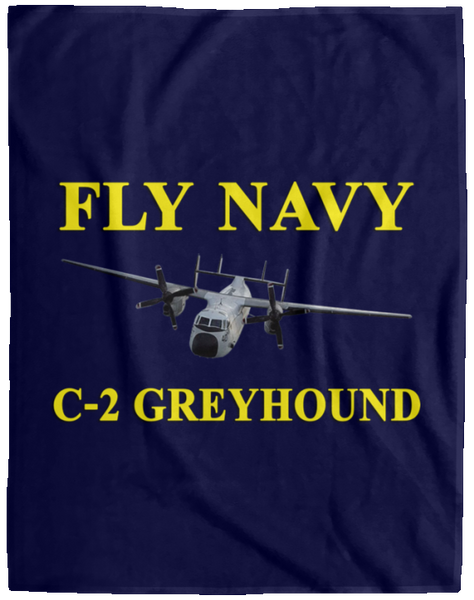 Fly Navy C-2 3 Blanket - Cozy Plush Fleece Blanket - 60x80