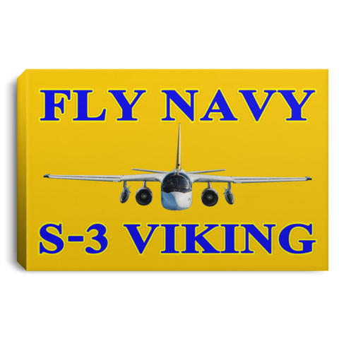 Fly Navy S-3 1 Canvas - Landscape .75in Frame