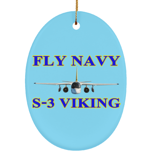 Fly Navy S-3 1 Ornament - Oval