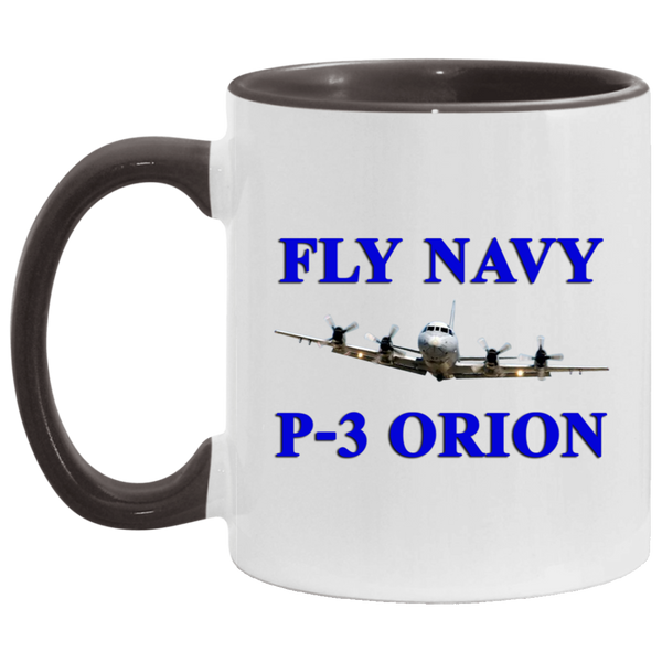 Fly Navy P-3 1 Accent Mug - 11oz