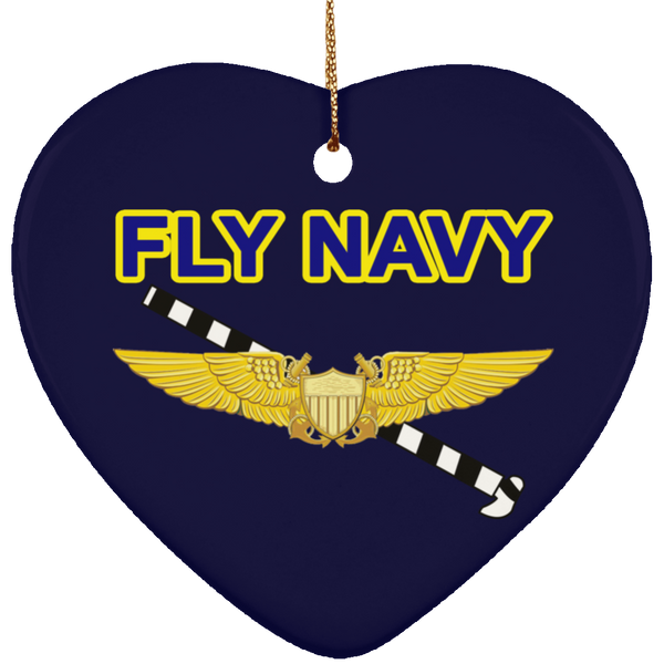 Fly Navy Tailhook 3 Ornament - Heart