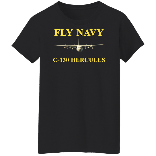 Fly Navy C-130 3 Ladies' Cotton T-Shirt