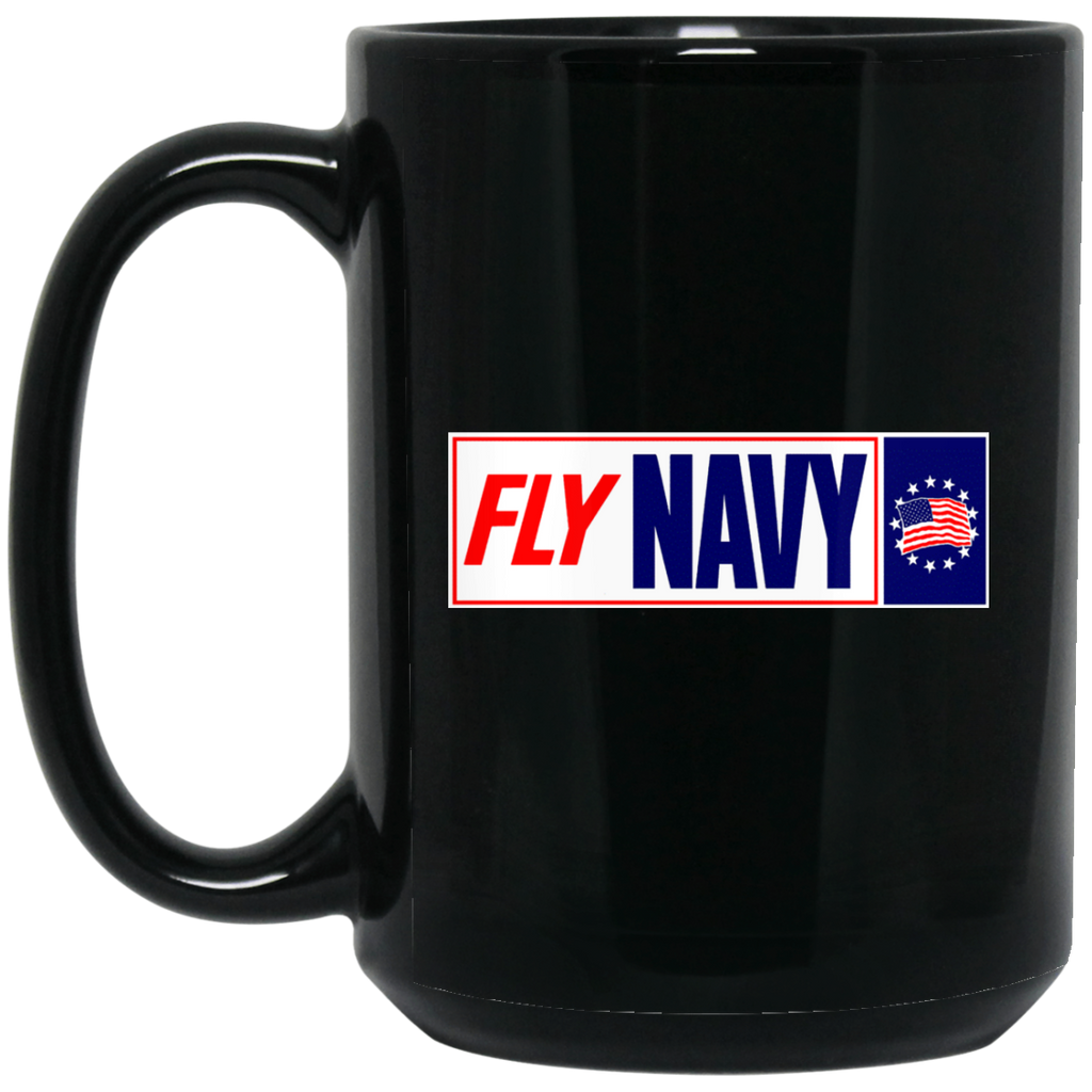 Fly Navy 1 Black Mug - 15oz