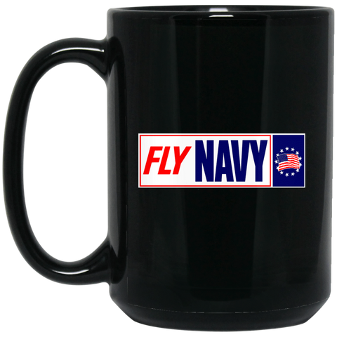 Fly Navy 1 Black Mug - 15oz