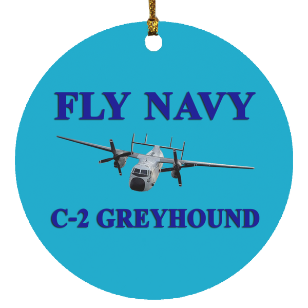 Fly Navy C-2 1 Ornament - Circle