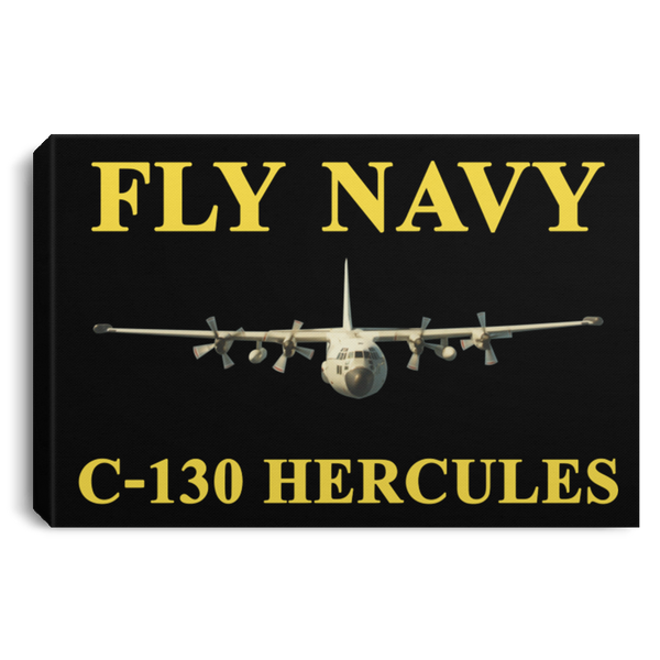 Fly Navy C-130 3 Canvas -  Landscape .75in Frame