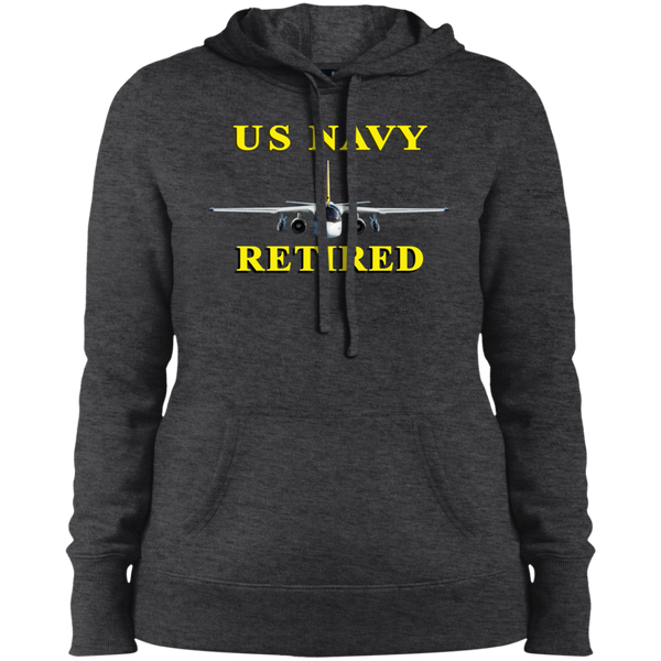 Navy Retired 2 Ladies' Pullover Hooded Sweatshirt