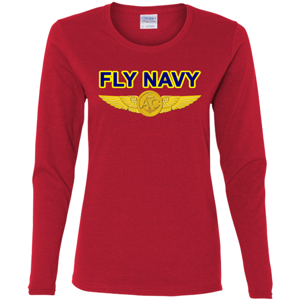 P-3C 2 Fly Aircrew Ladies' Cotton LS T-Shirt