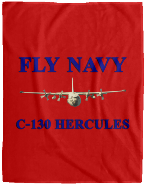 Fly Navy C-130 1 Blanket - Cozy Plush Fleece Blanket - 60x80
