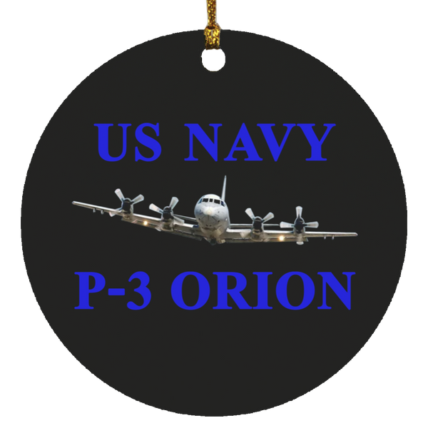 US Navy P-3 1 Ornament Ceramic - Circle