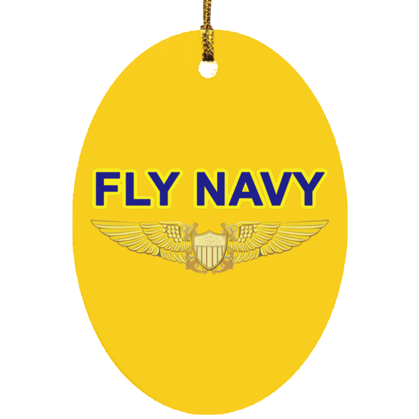 Fly Navy NFO Ornament - Oval