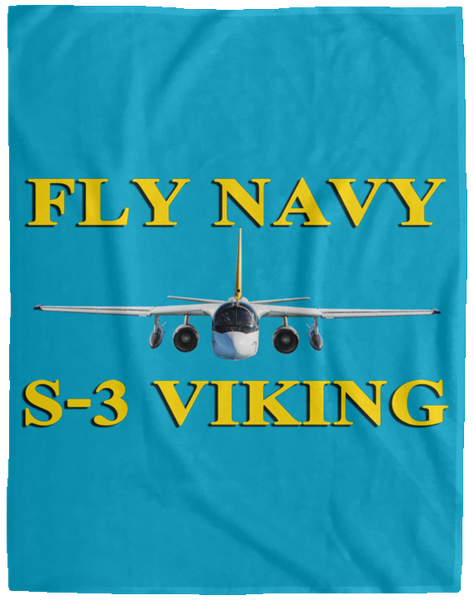 Fly Navy S-3 3 Blanket - Velveteen Micro Fleece Extra Large