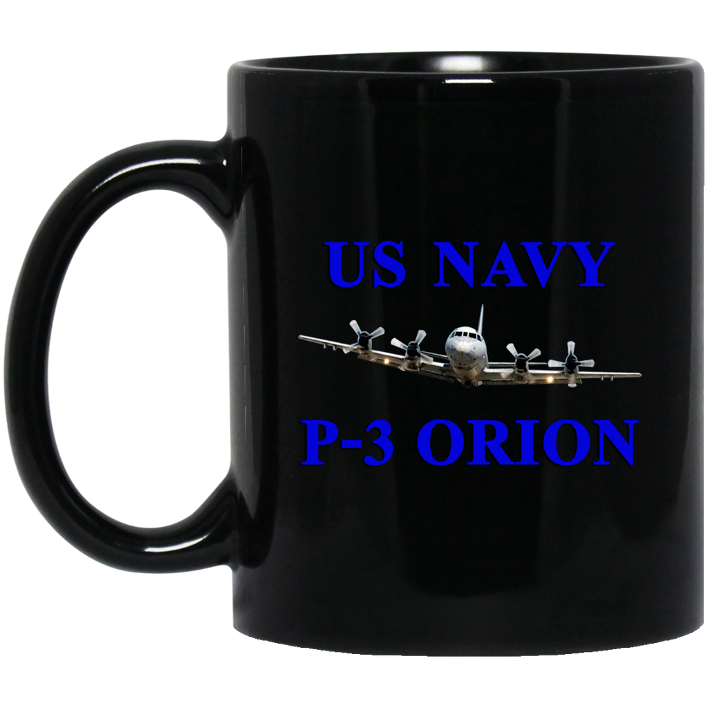 US Navy P-3 1 Black Mug - 11oz