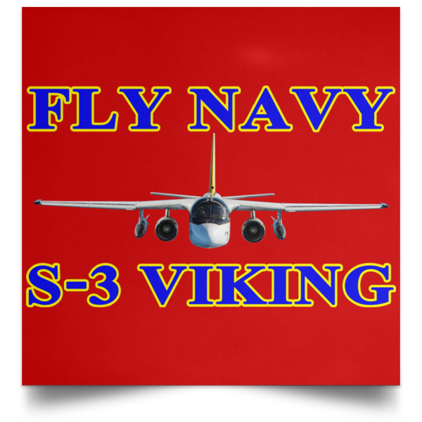 Fly Navy S-3 1 Poster - Square