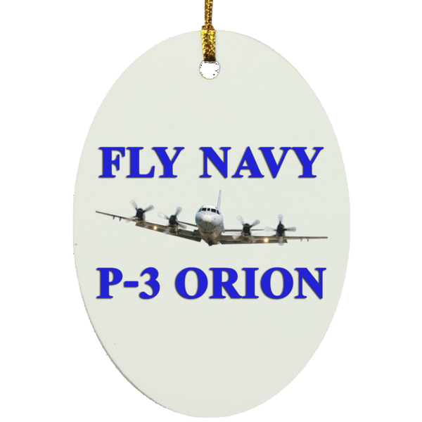 Fly Navy P-3 1 Ornament - Oval