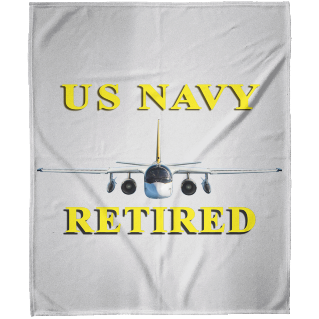 Navy Retired 2 Blanket - Arctic Fleece Blanket 50x60