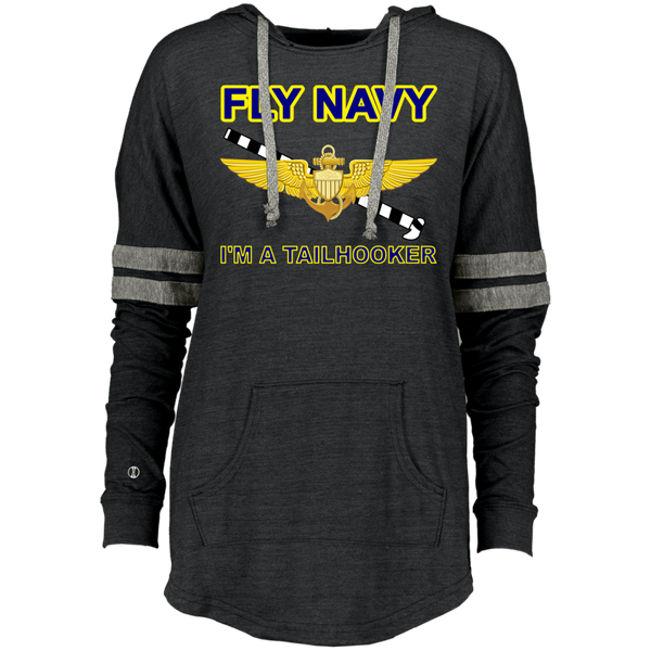 Fly Navy Tailhooker 1 Ladies Hooded Low Key Pullover
