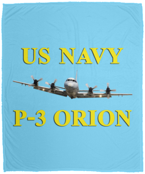 US Navy P-3 3 Blanket - Cozy Plush Fleece Blanket - 50x60