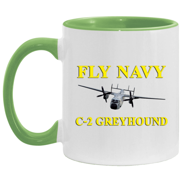 Fly Navy C-2 3 Accent Mug - 11oz