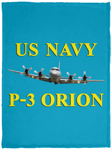 US Navy P-3 3 Blanket - Cozy Plush Fleece Blanket - 30x40