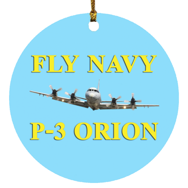 Fly Navy P-3 3 Ornament - Circle