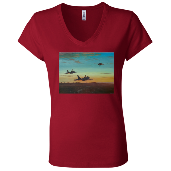 Time To Refuel Ladies' Jersey V-Neck T-Shirt