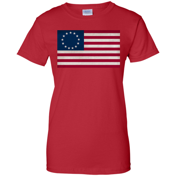 Betsy Ross Flag Ladies' Cotton T-Shirt